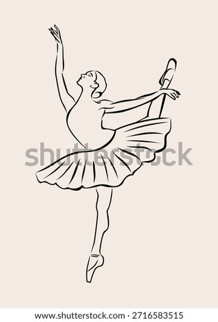 ballet dancer draw vector illustartion