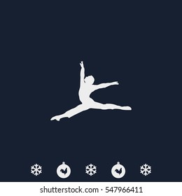 Ballet dancer icon.
