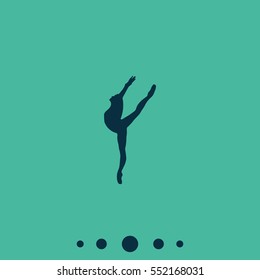 Ballet dancer icon. Dancer silhouette.