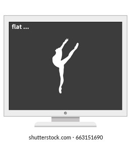 Ballet dancer icon. Dancer silhouette.
