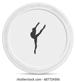 Ballet dancer icon. Dancer silhouette.