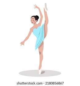 Iconos de bailarín de ballet boceto dinámico dibujo de caricatura