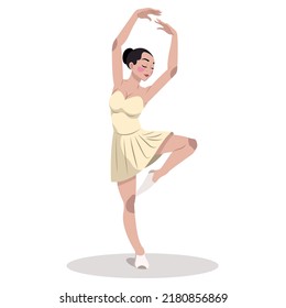 Ballet dancer icons dynamic sketch cartoon character sketch