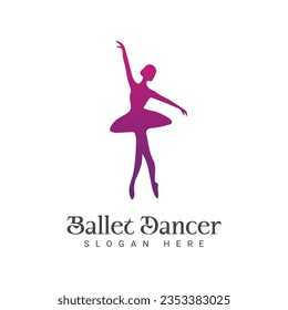 Ballet Dancer Lady Logo Design