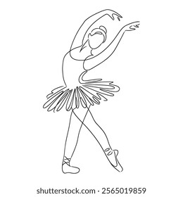  Ballet Dancer Line Drawing. artistic ballet drawing