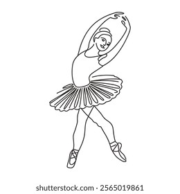  Ballet Dancer Line Drawing. artistic ballet drawing