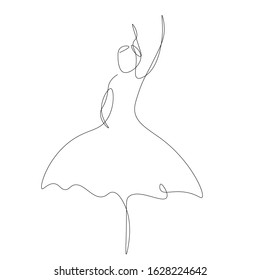 Ballet Dancer Line Drawing Vector Illustration Stock Vector (Royalty ...