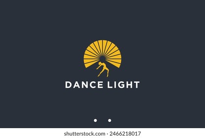 ballet dancer logo design vector silhouette illustration