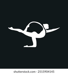 Ballet Dancer Logo Silhouette Vector Illustration