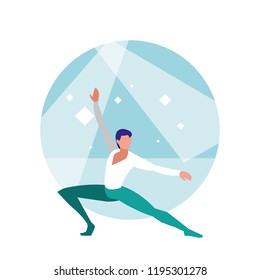 ballet dancer man isolated icon