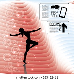 Ballet Dancer On Abstract Background