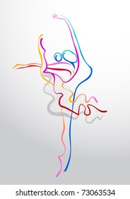 Ballet dancer outline