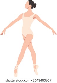 A ballet dancer is posing