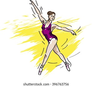 Ballet Dancer Posing.