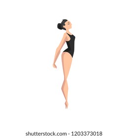 Ballet dancer, professional ballerina dancing vector Illustration on a white background