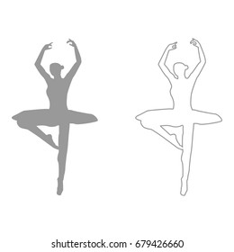 Ballet dancer  set  icon .