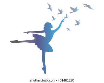 Ballet dancer setting herself free