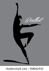 ballet dancer silhouette 2 lettering