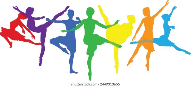 Ballet dancer silhouette ballerina dancers poses woman dancing silhouettes