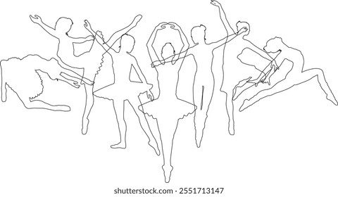 Ballet dancer silhouette ballerina dancers poses woman dancing silhouettes