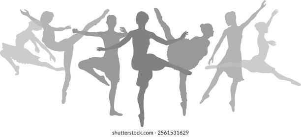 Ballet dancer silhouette ballerina dancers poses woman dancing silhouettes