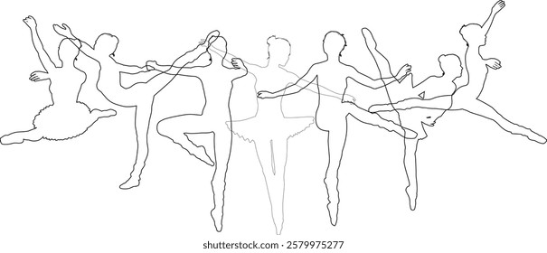 Ballet dancer silhouette ballerina dancers poses woman dancing silhouettes