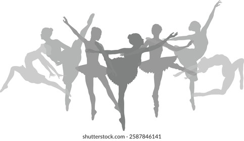 Ballet dancer silhouette ballerina dancers poses woman dancing silhouettes