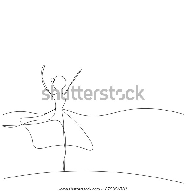 Ballet Dancer Silhouette Vector Illustration Stock Vector (Royalty Free