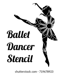 Ballet dancer stencil