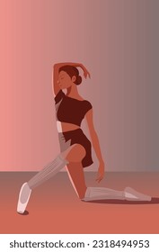 Ballet dancer in Sunset glow