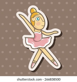 ballet dancer theme elements vector,eps