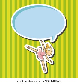 ballet dancer theme elements vector,eps