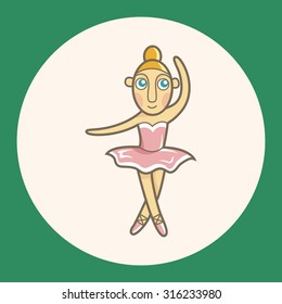 ballet dancer theme elements vector,eps