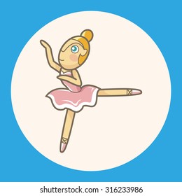 ballet dancer theme elements vector,eps