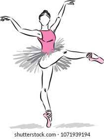 ballet dancer vector illustration