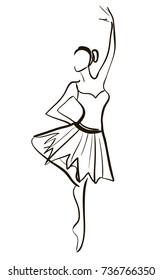 Ballet Dancer, vector Illustration, sketch, vector