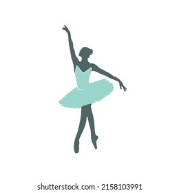 Ballet dancer vector logo design. Logo design for ballet school and  dance studio. 