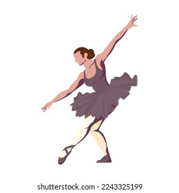 ballet dancer vector over white