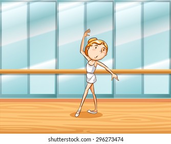 Ballet dancer warming up illustration