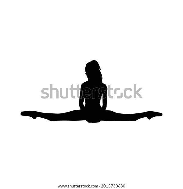 Ballet Dancer Woman Silhouette Vector Illustration Stock Vector