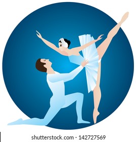 Ballet dancers. Vector illustration