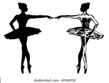 ballet dancers vector illustration