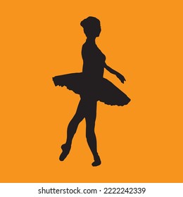 Ballet Dancing Girl with colors