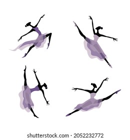 Ballet. Dancing girl. Vector illustration.