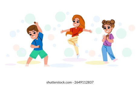 balé dança hobby criança vetor. toque de jazz, hiphop salsa, breakdance contemporâneo balé dança hobby criança personagem. ilustração de desenhos animados planos das pessoas