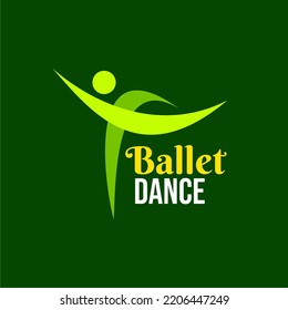 Ballet dancing logo. Logo with minimalist and modern style. suitable for ballet dance studio team logo