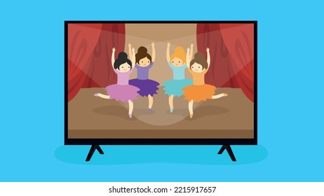 Ballet Dancing On The TV Screen