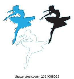 Ballet dancing sign vector illustration