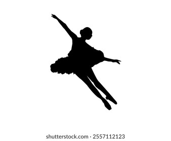 Ballet Dancing Silhouettes. Dance ballet silhouettes. Dancer woman people. Female ballerina recital silhouette. Set of dance ballet silhouette illustrations. Female ballet dancing.
