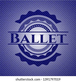 Ballet denim background. Vector Illustration. Detailed.